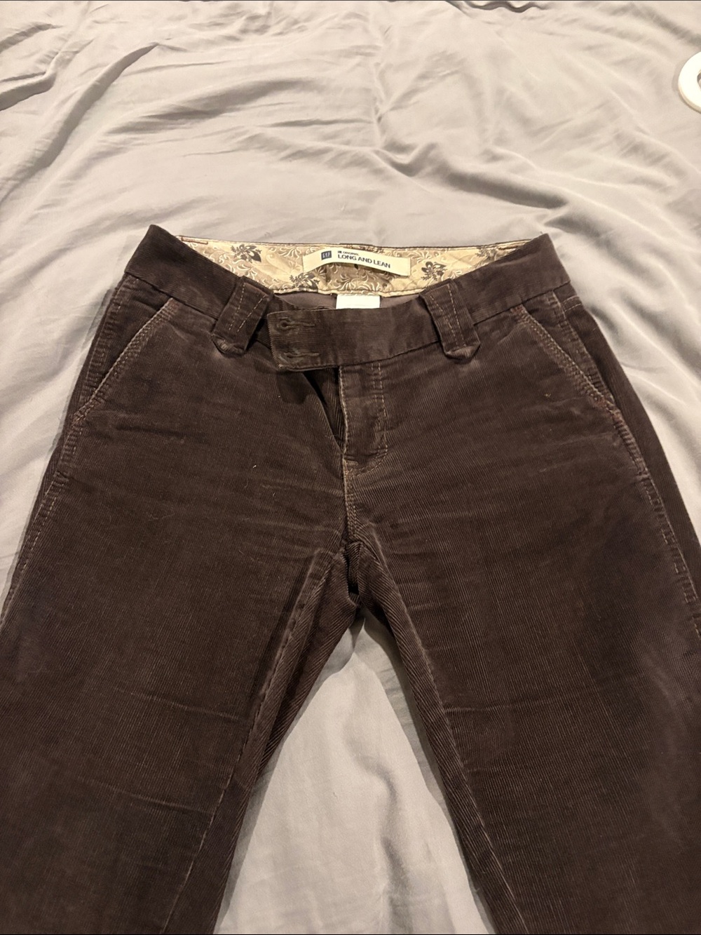 GAP Dark Brown Corduroy Wide Leg Pants - Picture 4 of 6